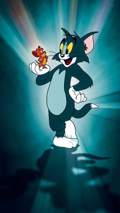 Tom and Jerry Classic Duo Blue Spotlight Mobile Wallpaper