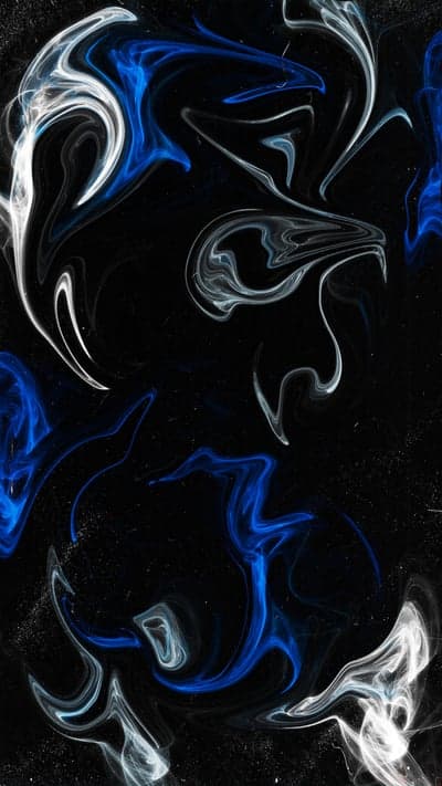Electric Blue Fluid Smoke Art for Smartphone Screens