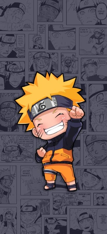 Naruto Chibi Manga Panel Aesthetic Phone Wallpaper