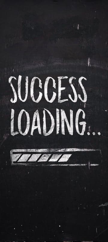 Success Loading Bar Motivational Chalkboard Art