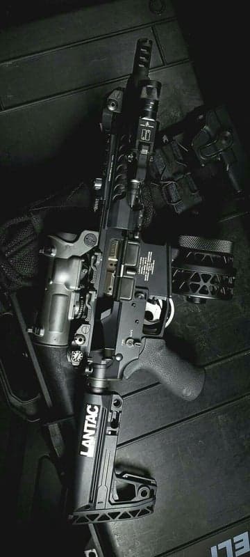 Tactical AR-15 with Lantac Brace and Magpul grip