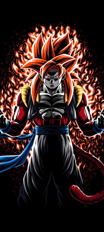 Gogeta SSJ4 Fiery Aura Dragon Ball Z Wallpaper