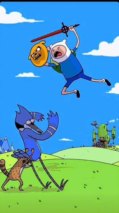 Adventure Time & Regular Show Crossover Fan Art