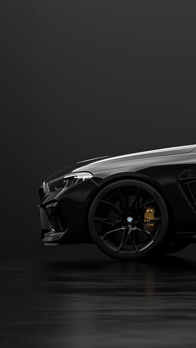 BMW M8 Coupe Stealth Black Aesthetic Phone Wallpaper