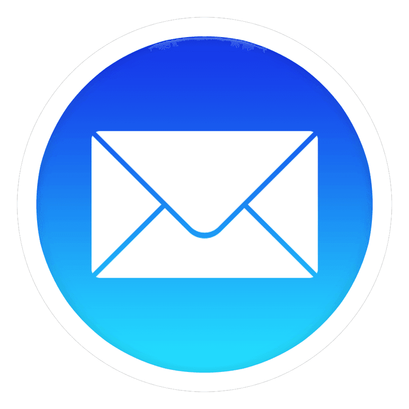 Email envelope icon centered on a vibrant blue circle with a clean white outline in a flat minimalist style.