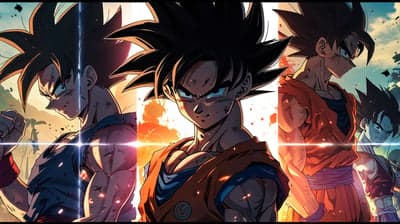 Goku Forms Evolution Dragon Ball Z Mobile Background