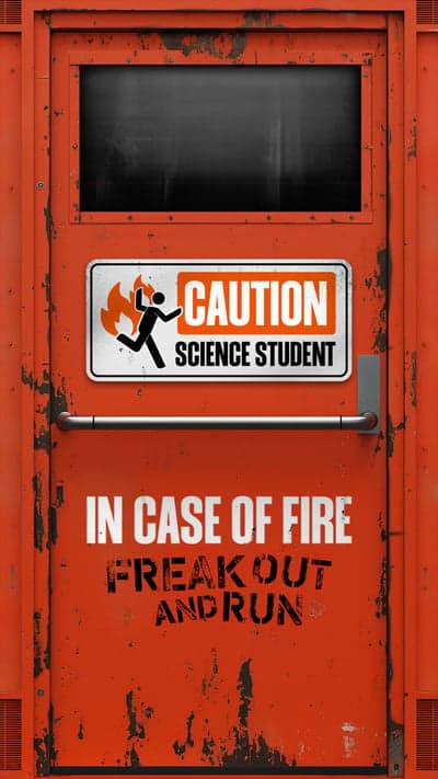 Funny Caution Science Student Fire Door Sign