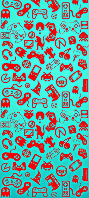 Retro Video Game Icons Pattern