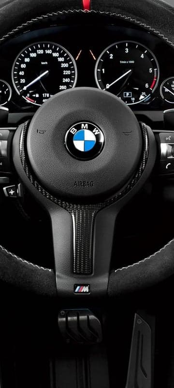 BMW M Steering Wheel and Dashboard Close-up
