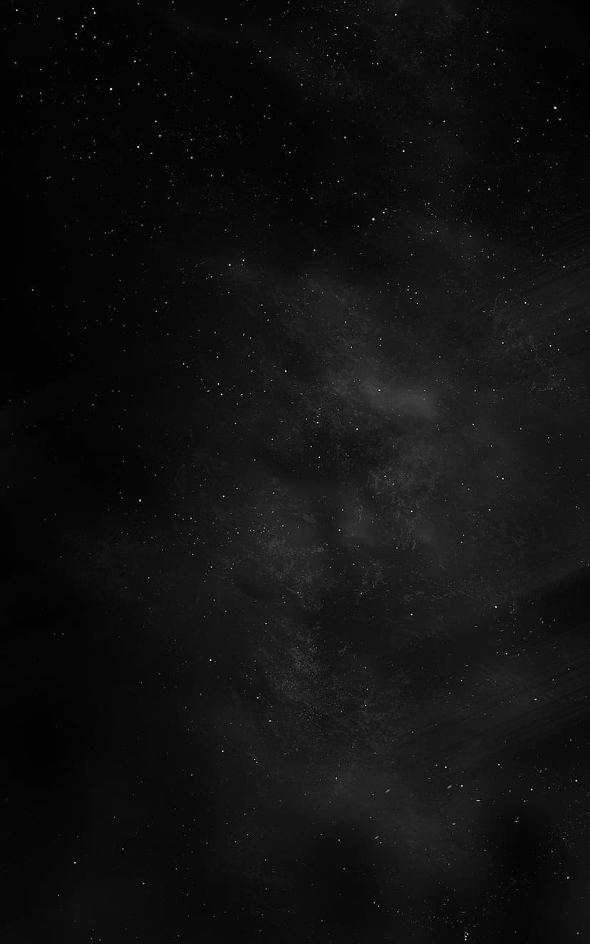 Distant stars and faint purple nebulae scattered across a deep black void in a vertical cosmic star field.