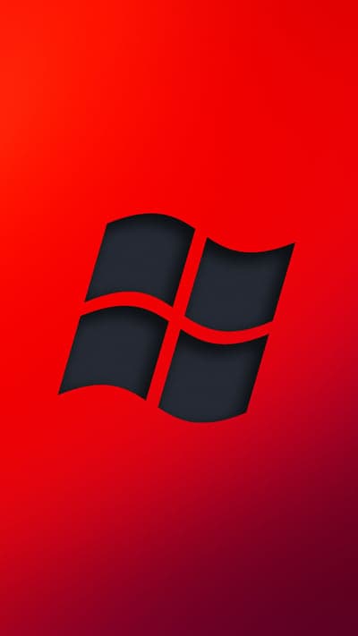 Windows Logo Red Black Gradient Wallpaper