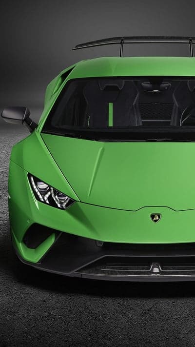 Lime Green Lamborghini Huracan STO Mobile Screen Backdrop