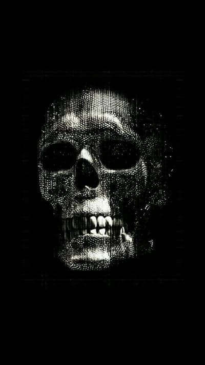Abstract Digital Skull Art, Dark and Mesmerizing