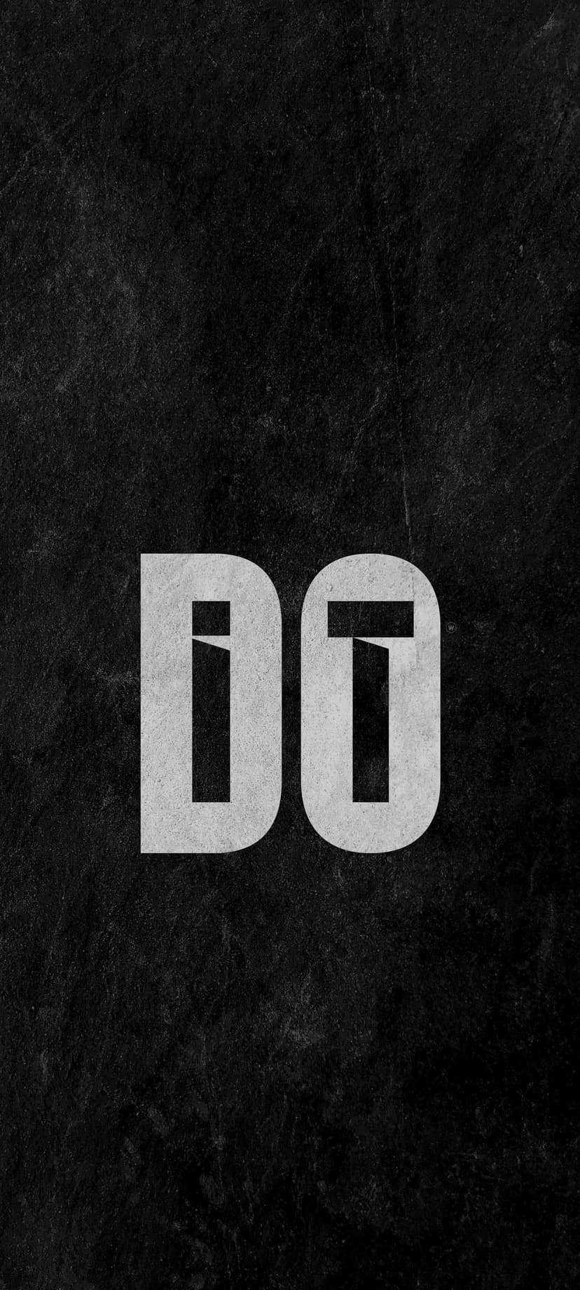 DO IT text in bold white capital letters centered on a dark black background with a grainy grunge texture.