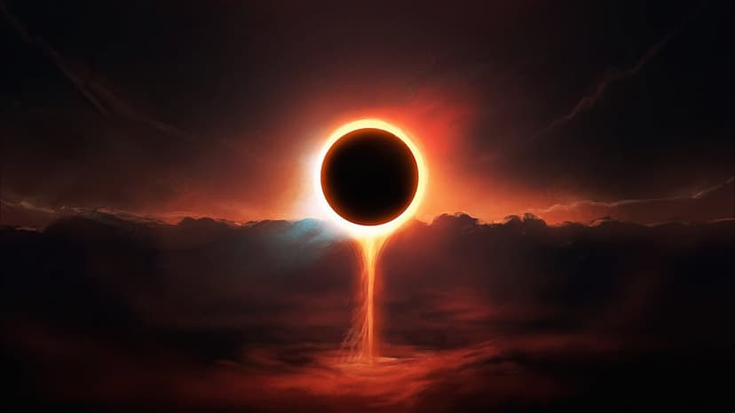 Lunar eclipse moon with glowing rim and detailed craters suspended against a dark starry sky background.