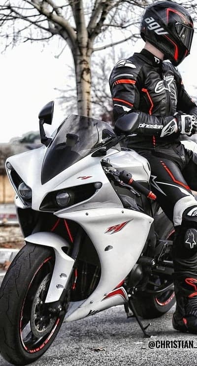 Racer and Motorcycle: Speed and Style