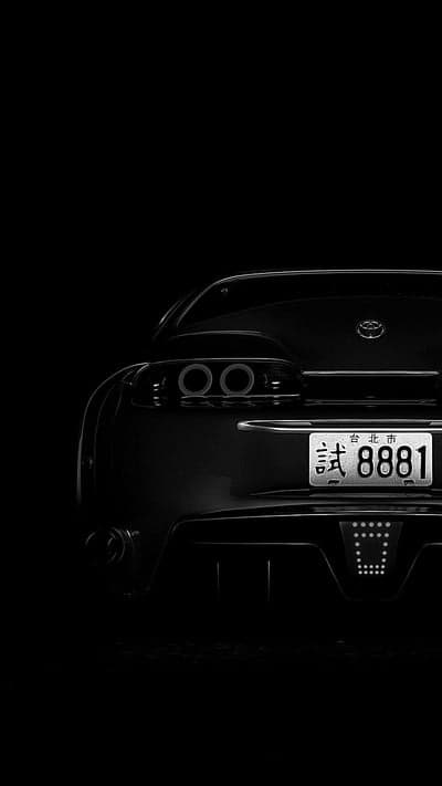 Midnight Toyota Supra MK4 Tail Light Phone Background