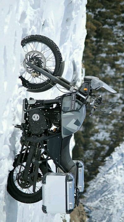 Rugged Royal Enfield Himalayan Snow Peak Phone Wallpaper