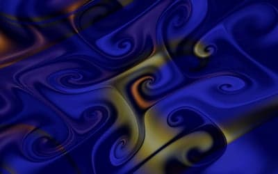 Abstract Swirls of Blue and Gold