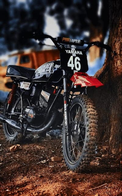 Vintage Yamaha Dirt Bike Number 46 Master of Dirt