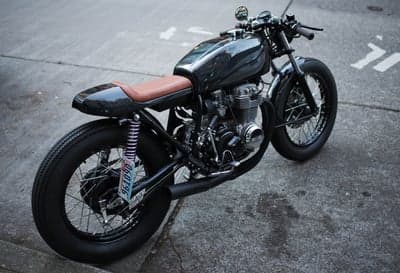 Custom Cafe Racer Motorcycle with Vintage Appeal