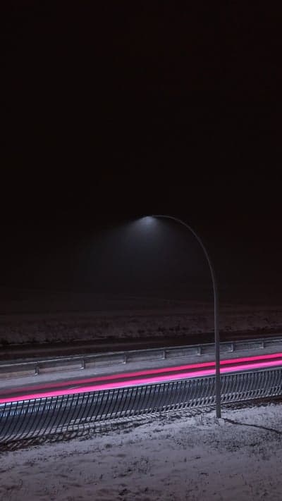 Winter Highway Glow - Snow and Streaking Lights