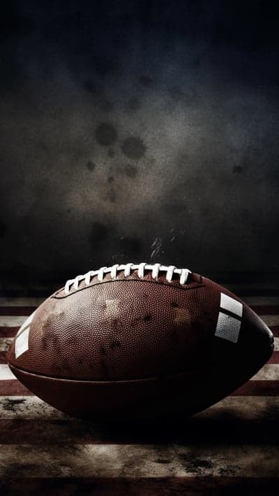 American Football on Distressed Flag Background