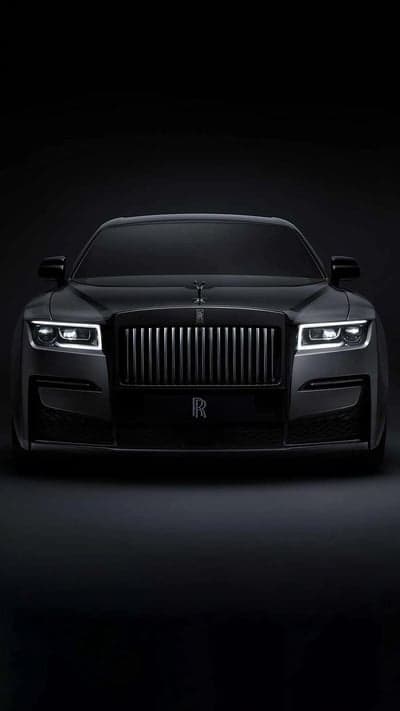 Sleek Black Rolls-Royce Ghost Front View