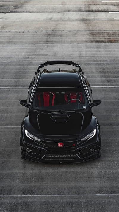 Black Honda Civic Type R on a Race Track