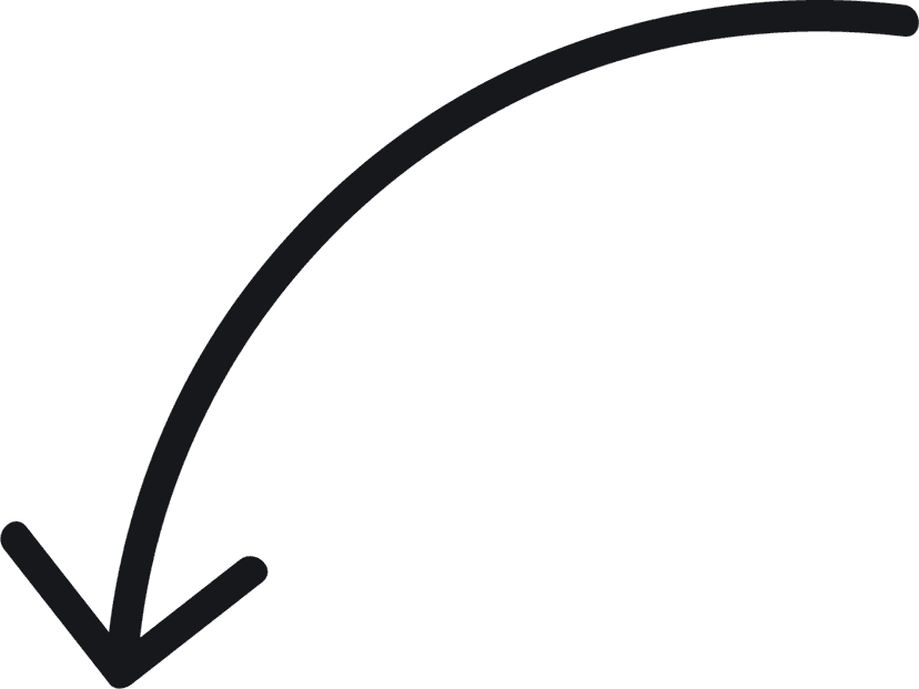Curved arrow vector path featuring a smooth arc and sharp arrowhead for clear directional guidance in layouts.