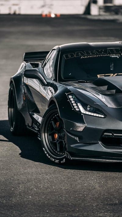 Aggressive Widebody Corvette Z06 on Track