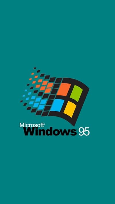 Microsoft Windows 95 logo vintage wallpaper