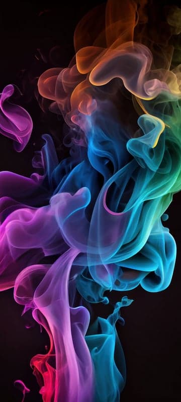 Colorful Smoke Swirls Abstract Art Wallpaper