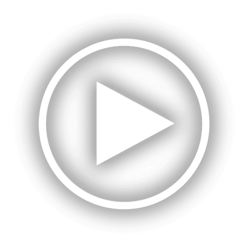 Playback control button icon featuring a white right-facing triangle centered inside a solid circular shape.