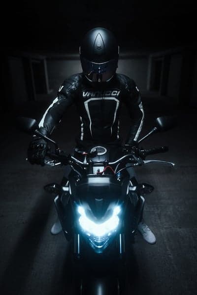 Black Leather Biker Glow Mobile Screen Background