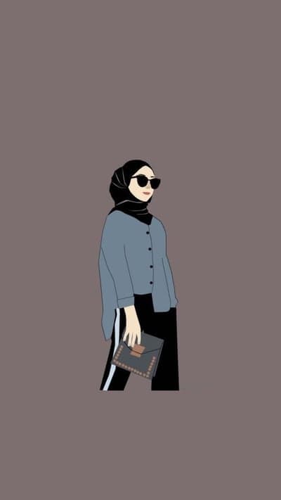 Stylish Muslim Woman in Hijab and Sunglasses