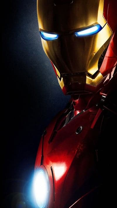 Iron Man Mark 85 Red Armor Glow Mobile Wallpaper