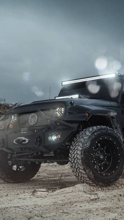 Custom Black Jeep Wrangler Off-Road Adventure