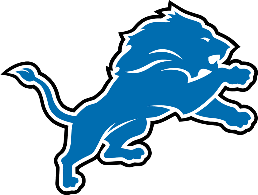 Blue lion logo silhouette features a clean vector profile of a roaring predator against a transparent background.