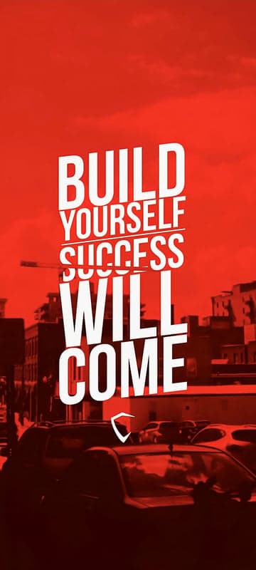 Build Yourself, Success Will Come Motivational Poster