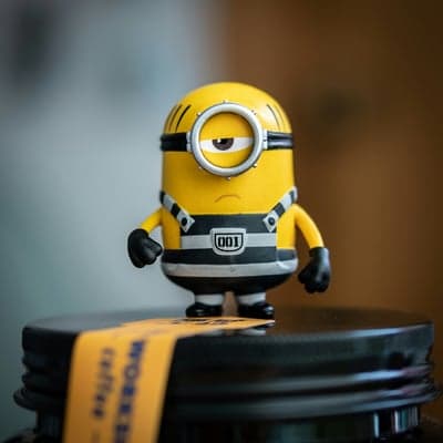 Despicable Me Minion Toy Prison Outfit Phone Wallpaper