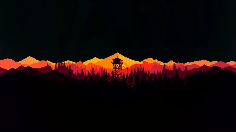 Minimalist dark laptop wallpaper featuring geometric vector mountain silhouettes against a charcoal gradient sky.