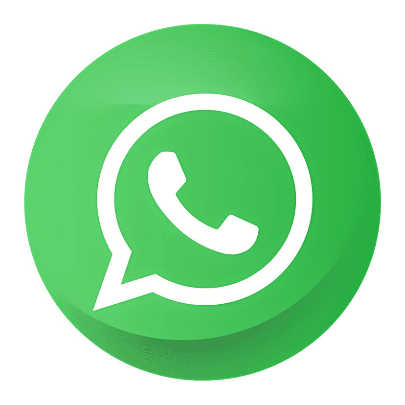 WhatsApp messaging logo featuring white telephone handset inside green circular speech bubble and frame.