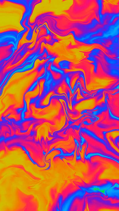 Radiant Neon Liquid Marble Abstract Tablet Wallpaper