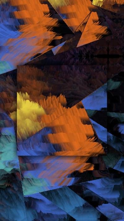 Abstract Digital Art Landscape with Vibrant Colors