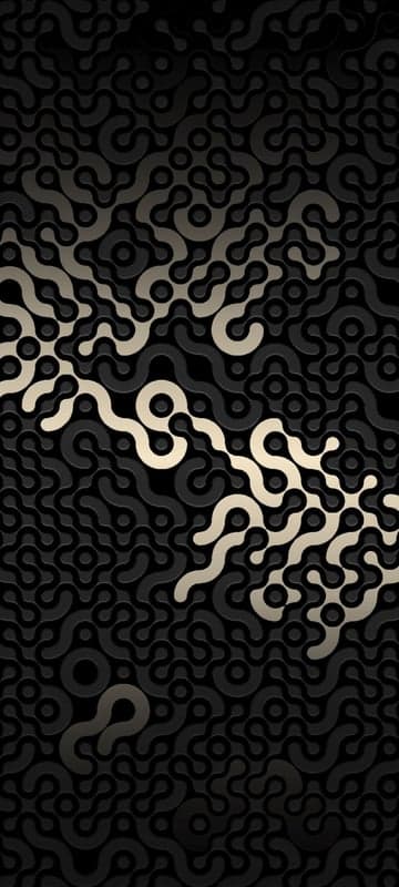 Dark Abstract Pattern with Interconnecting Rounded Shapes