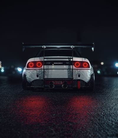 Nissan 300ZX S30 with Rocket Bunny kit at night