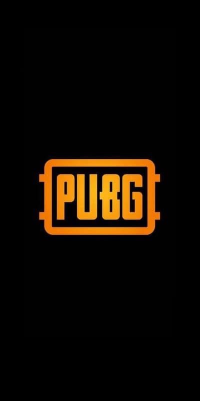 PUBG Logo Orange on Black Background Wallpaper