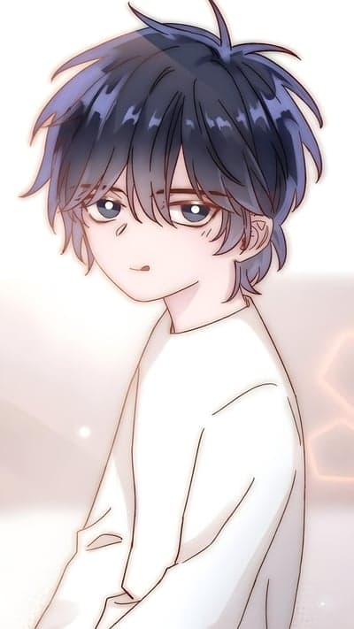 Messy Blue Hair Anime Boy Portrait Phone Wallpaper