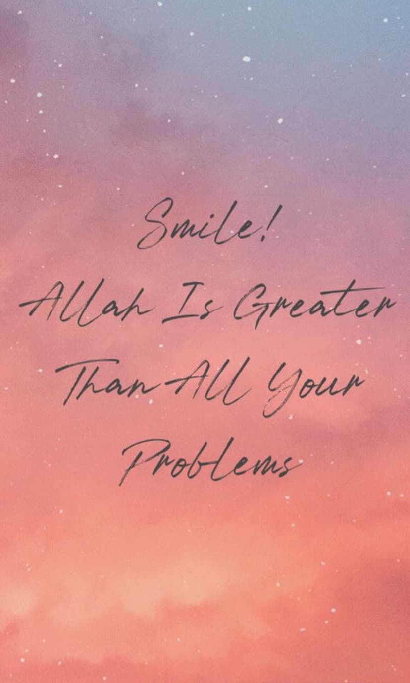 Inspirational text about faith centered on a soft pink and orange gradient sky with subtle starry speckles.